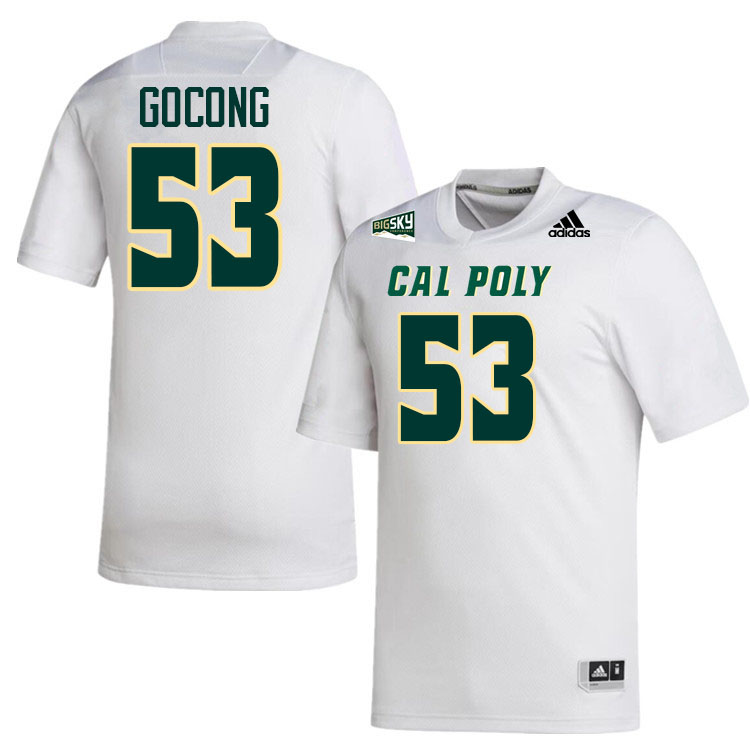Cal Poly Mustangs #53 Chris Gocong College Football Jerseys,Uniforms Stitched-White